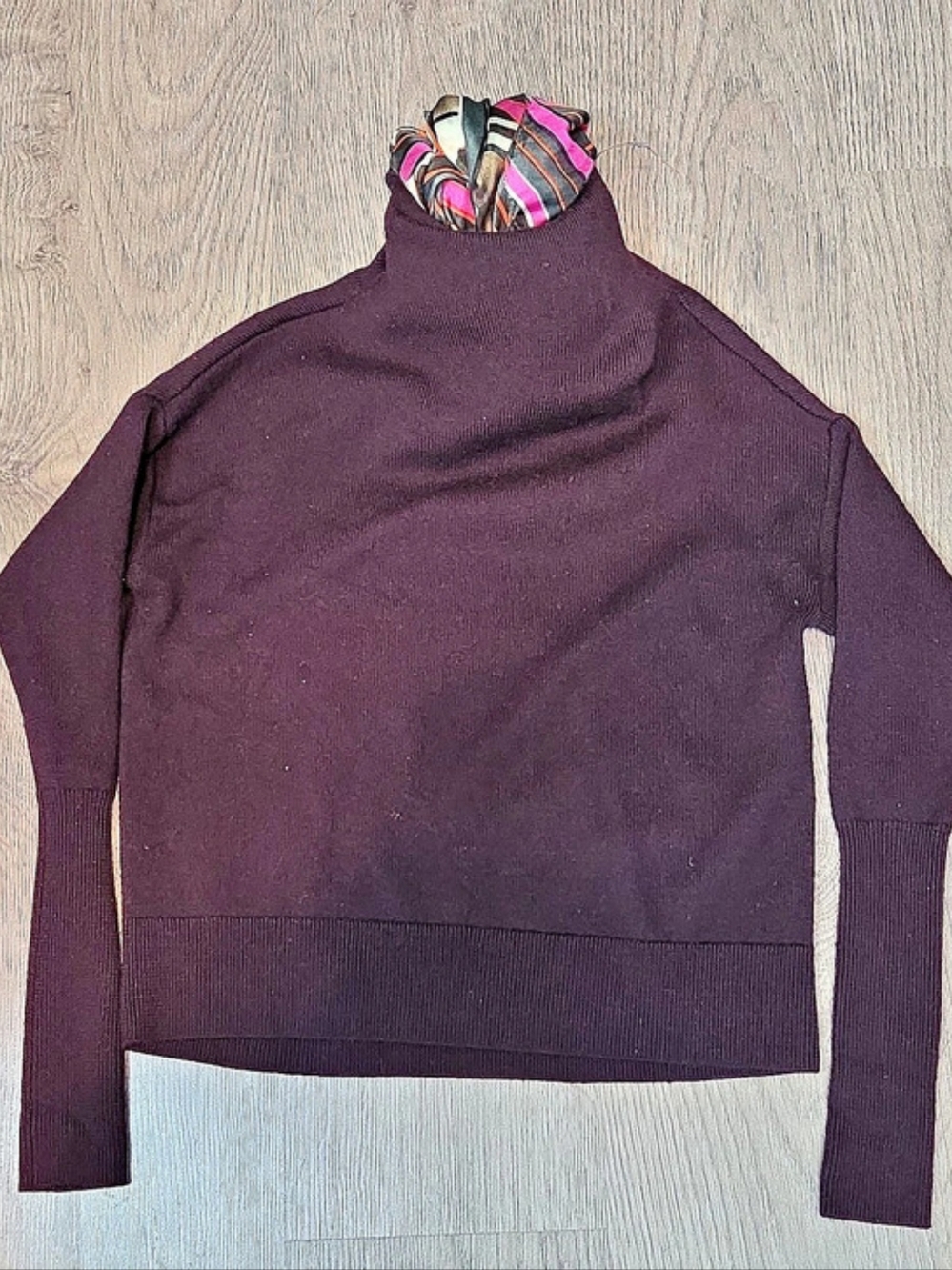 Burgundy Turtleneck Sweater